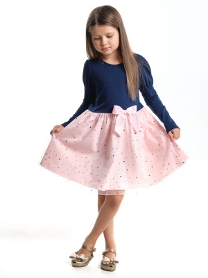 Платье для девочек Mini Maxi, модель 4418, цвет синий/розовый