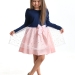 Платье для девочек Mini Maxi, модель 4418, цвет синий/розовый 