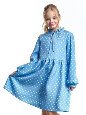 Платье для девочек Mini Maxi, модель 7411, цвет голубой/мультиколор