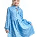 Платье для девочек Mini Maxi, модель 7411, цвет голубой/мультиколор 