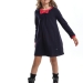 Платье для девочек Mini Maxi, модель 3935, цвет синий/красный 