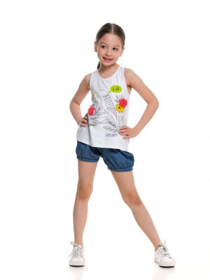 Комплект одежды для девочек Mini Maxi, модель 3442/2936, цвет белый/синий