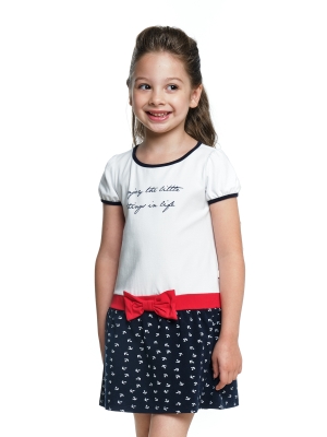 Платье для девочек Mini Maxi, модель 1330, цвет белый/мультиколор