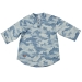 Рубашка для мальчиков Mini Maxi, модель 6444, цвет голубой/камуфляж/хаки 