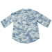 Рубашка для мальчиков Mini Maxi, модель 6444, цвет голубой/камуфляж/хаки 