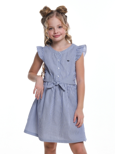 Платье для девочек Mini Maxi, модель 4702, цвет синий/мультиколор 