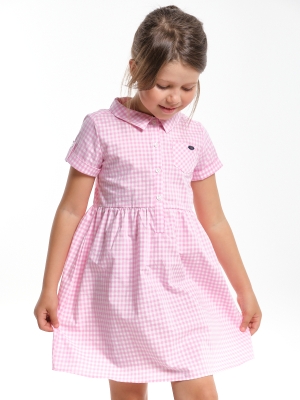 Платье для девочек Mini Maxi, модель 2684, цвет клетка/розовый