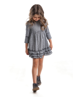 Платье для девочек Mini Maxi, модель 6270, цвет клетка/черный