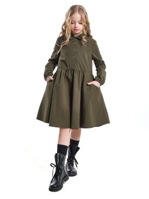 Платье для девочек Mini Maxi, модель 7581, цвет хаки