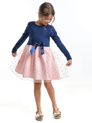 Платье для девочек Mini Maxi, модель 4418, цвет синий/розовый/мультиколор