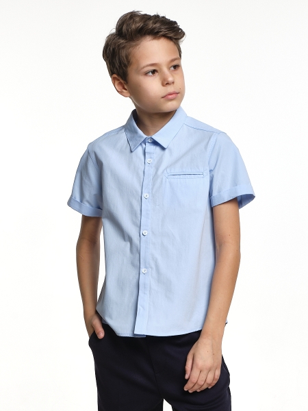 Рубашка для мальчиков Mini Maxi, модель 6620, цвет голубой 