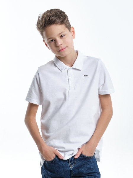 Рубашка-поло для мальчиков Mini Maxi, модель 7884, цвет белый 