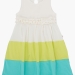Платье для девочек Mini Maxi, модель 3146, цвет белый/бирюзовый 
