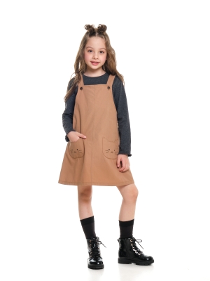 Комплект для девочек Mini Maxi, модель 7553/7554, цвет черный/коричневый