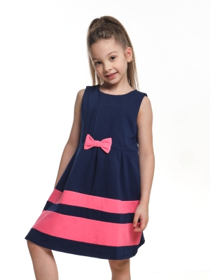 Платье для девочек Mini Maxi, модель 2912, цвет синий/коралловый