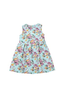 Платье для девочек Mini Maxi, модель 4590, цвет бирюзовый/мультиколор