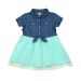 Платье для девочек Mini Maxi, модель 3984, цвет синий/бирюзовый 