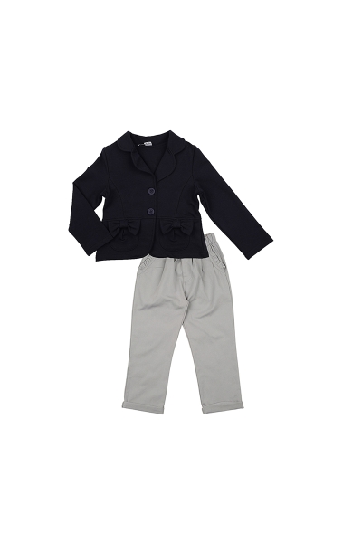 Комплект одежды для девочек Mini Maxi, модель 4929/4930, цвет синий/серый 