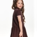 Платье для девочек Mini Maxi, модель 7008, цвет коричневый/розовый 