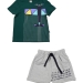 Комплект одежды для мальчиков Mini Maxi, модель 6604/6605, цвет зеленый/серый 