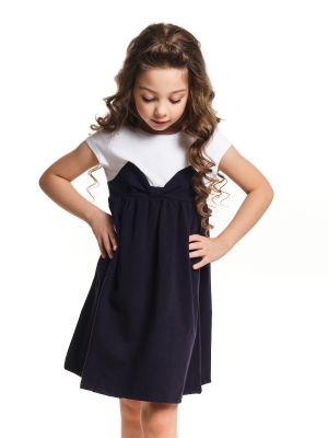 Платье для девочек Mini Maxi, модель 2655, цвет белый/синий