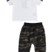 Комплект одежды для мальчиков Mini Maxi, модель 6933/6934, цвет белый/камуфляж 