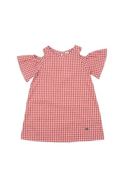 Платье для девочек Mini Maxi, модель 4886, цвет красный/клетка 