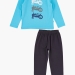 Пижама для мальчиков Mini Maxi, модель 1059, цвет бирюзовый 