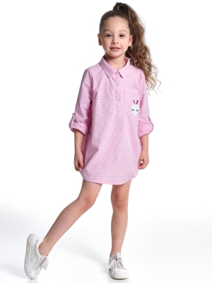 Платье для девочек Mini Maxi, модель 6056, цвет розовый/клетка