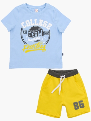 Комплект одежды для мальчиков Mini Maxi, модель 7558/7559, цвет голубой/желтый