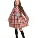 Платье для девочек Mini Maxi, модель 7351, цвет розовый/клетка 