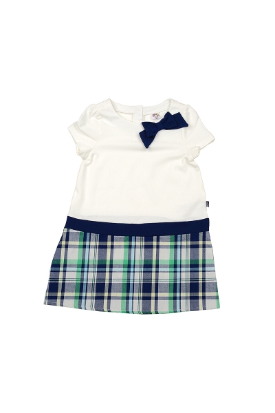 Платье для девочек Mini Maxi, модель 2747, цвет белый/клетка 