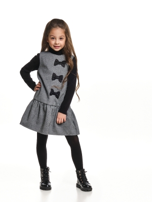 Платье для девочек Mini Maxi, модель 6181, цвет черный/клетка