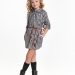 Платье для девочек Mini Maxi, модель 2623, цвет черный/клетка 