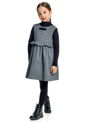Платье-сарафан для девочек Mini Maxi, модель 6211, цвет черный/клетка