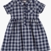 Платье для девочек Mini Maxi, модель 2684, цвет серый/синий/клетка 