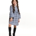 Платье для девочек Mini Maxi, модель 7043, цвет серый/клетка 