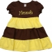 Платье для девочек Mini Maxi, модель 1501, цвет коричневый/желтый 