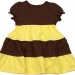 Платье для девочек Mini Maxi, модель 1501, цвет коричневый/желтый 