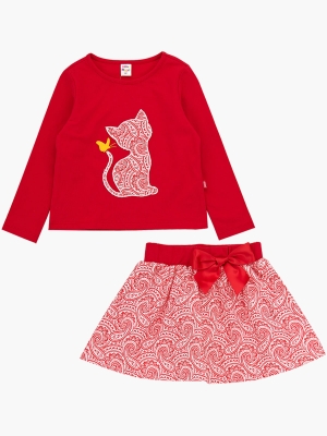 Комплект одежды для девочек Mini Maxi, модель 3855/3856, цвет красный