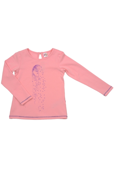 Лонгслив для девочек Mini Maxi, модель 2444, цвет кремовый/розовый 