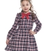 Платье для девочек Mini Maxi, модель 681, цвет синий/красный/клетка 