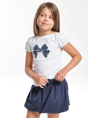 Комплект одежды для девочек Mini Maxi, модель 0751/0752, цвет белый/синий