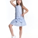Платье для девочек Mini Maxi, модель 4703, цвет голубой/клетка 