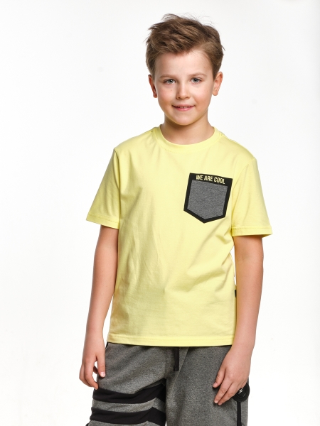 Футболка для мальчиков Mini Maxi, модель 7104, цвет желтый 