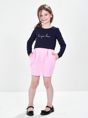 Платье для девочек Mini Maxi, модель 1246, цвет синий/розовый