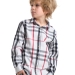 Рубашка для мальчиков Mini Maxi, модель 33kh176a, цвет серый/белый/клетка 