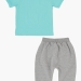 Комплект одежды для мальчиков Mini Maxi, модель 6771/6772, цвет бирюзовый/серый 