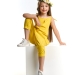 Комбинезон для девочек Mini Maxi, модель 7194, цвет горчичный 