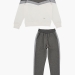 Спортивный костюм для девочек Mini Maxi, модель 7231, цвет белый/графит/меланж 